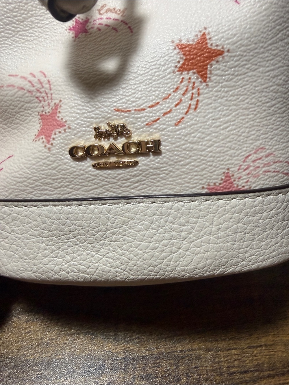 Coach Cream Mini Bucket Bag with Star Accent - Picture 2 of 10